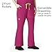 WonderWink Womens Flare Leg Cargo Medical Scrubs Pants, Hot Pink, Small US
