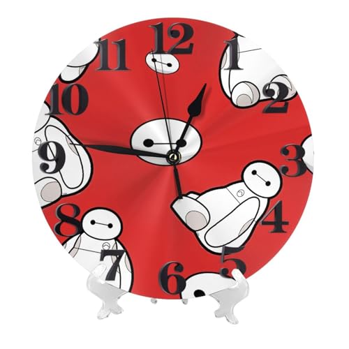 掛け時計 ベイマックス 北欧 壁掛け時計 静音 自宅 寝室 部屋飾り 贈り物 インテリア 大数字 直径25cm 非電波 アニメ グッズ キャラクター かわいい プレゼント