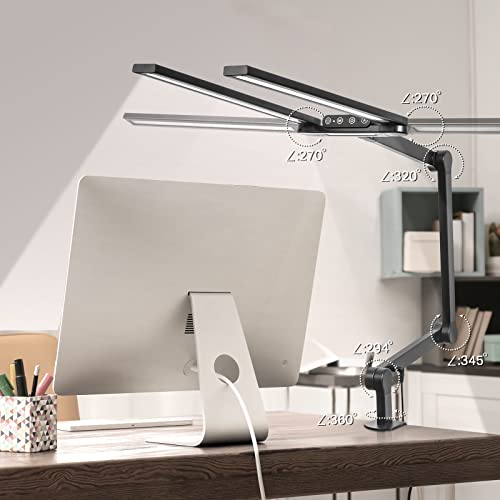 Lovitgo Eye-Caring Architect Lamp With Clamp, Auto-Dimming Led Desk Lamp 24W, 37.4", Memory-Function For Home Office, Desk And Computer Task Lamp, Adjustable Light For Reading, Diy, Drafting, Working #TOP1