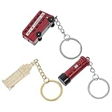 NIYANGLE 3 Piezas Llavero del Big Ben Modelo Dos Pisos Llavero de Torre de Londres para Bolso Mochila Coche Decoración Viaje