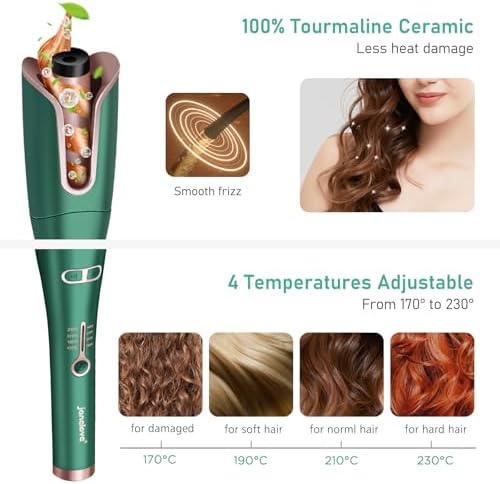 Bild 4 - Lockenstab Automatisch, Janelove Automatischer Lockenstab Große Locken für Lange Haare, Negativ-Ionen Lockenwickler mit 4 Temperaturen