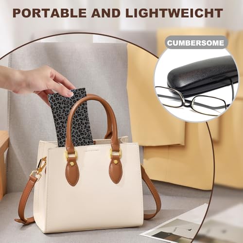 Image of Anikathy 2Pcs Sunglass Eyeglass Glasses Case Soft PU Leather with Cleaning Cloth Portable Glasses Pouch Bag for Men Women