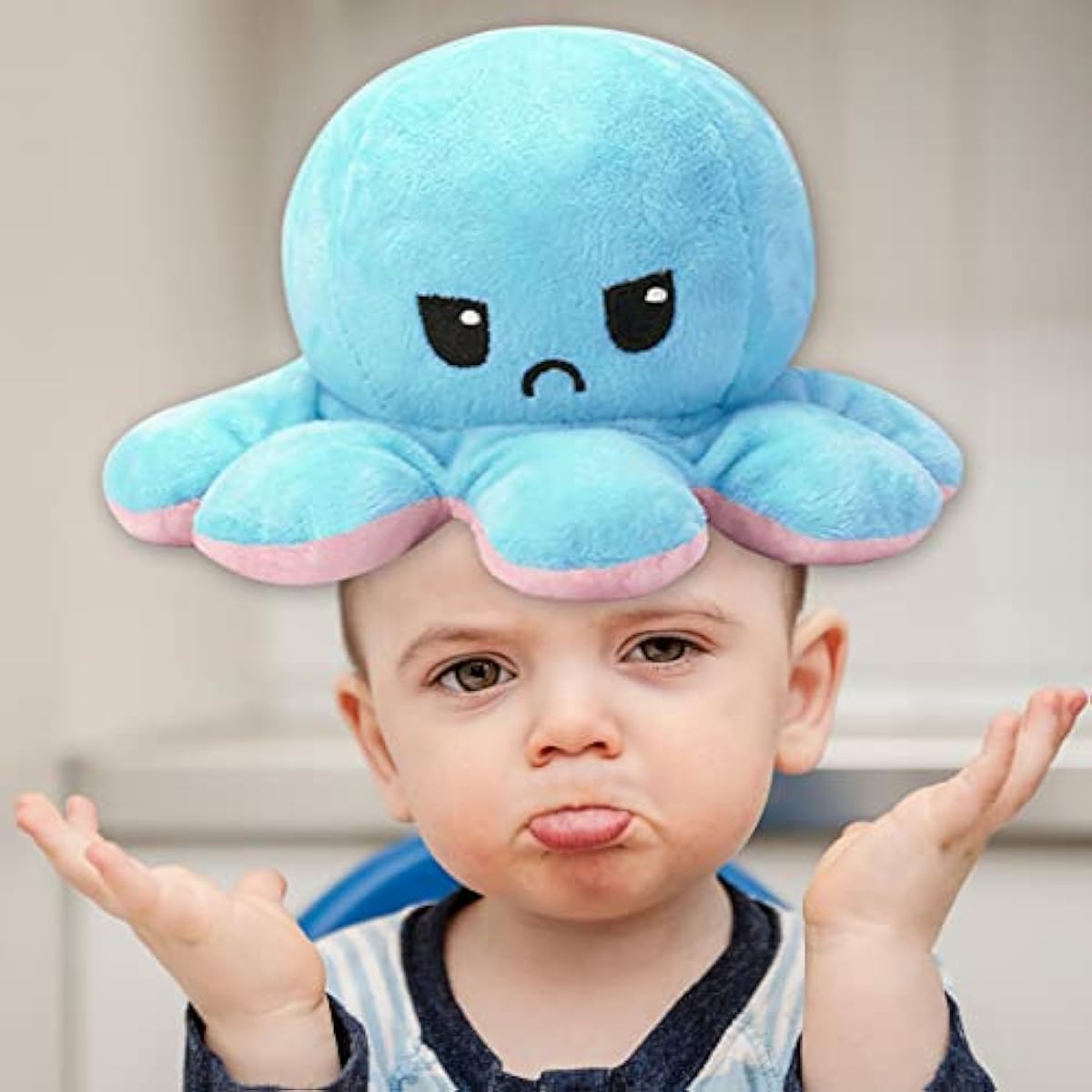 Globalship Ayca Oktopus Pl Uuml Sch Wenden Xxl Gro Szlig 30 Cm Riesen Stimmung Oktopus Kuscheltier F Uuml R M Auml Dchen Jungen Octopus Pl Uuml Schtier Xxl Geeignet Als Geschenk Zum Geburtstag Weihnachten Usw Blau Rosa 30cm