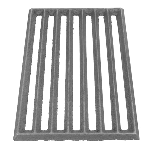 LALAFINA Cast Iron Charcoal Grill Rack Rectangular Cooking Grate 25.5X17Cm for Outdoor Bbq Fire Pit Camping Backyard Cooking