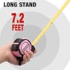 WORKPRO 25FT Pink Tape Measure, 1/8 Fractions Easy Read Measuring Tape, Retractable Nylon Coating Measurement Tape Accuracy 1/32, Magnetic Hook, Belt Clip, Rubber Protective Casing - Pink Ribbon #4