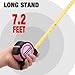 WORKPRO 25FT Pink Tape Measure, 1/8 Fractions Easy Read Measuring Tape, Retractable Nylon Coating Measurement Tape Accuracy 1/32, Magnetic Hook, Belt Clip, Rubber Protective Casing - Pink Ribbon