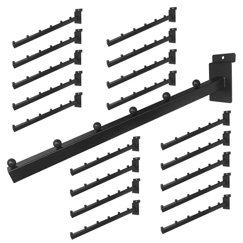 Expdst 20 Pack 6 Ball Waterfall for Slatwall, 12 Inch Slat Wall Hanging Hooks Slat Wall Accessories for Clothing Retail Garage Shop Display