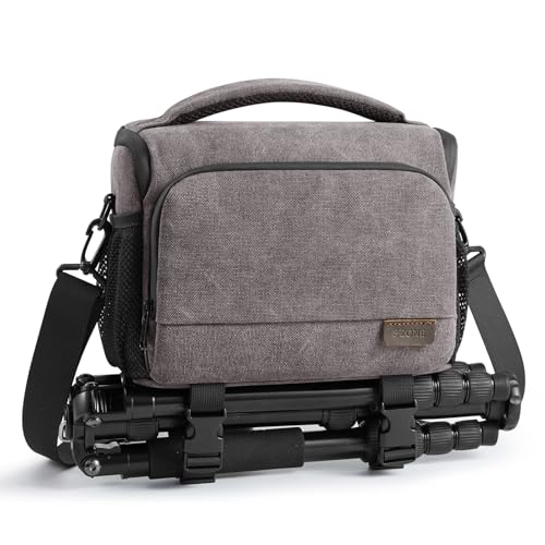 DSLR SLR Borsa Fotografica Impermeabile borsa per Fotocamera per Spalla con Treppiede Tracolla per Obiettivi Accessori per Fotografia Allaperto tela