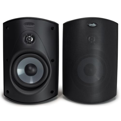Polk Audio Atrium 5 Outdoor Speakers with Powerful Bass (Pair, Black)