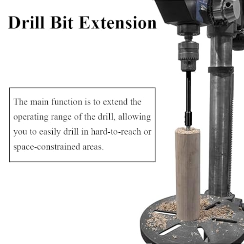 10 Inch Extra Long Forstner Bit Extension for 3/8" Hexagonal Shank, Hole Saw Extension Chuck, for Adding Over 5-3/4 inches of Drilling Depth - Image 4