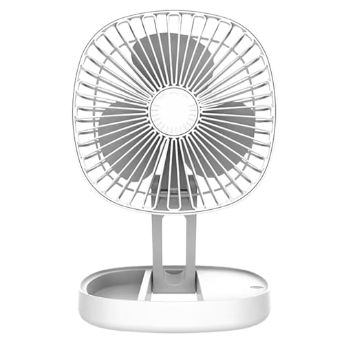 Genérico Ventilador De Enfriamiento,Circulador De Aire Para Hogar | Dispositivo De Enfriamiento Multifuncional Plegable USB Recargable Para Dormitorio, Mesa, Viaje y Mesita De Noche