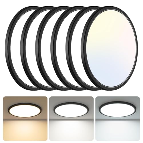 libtit 13 inch Flush Mount LED Ceiling Light - 6 Pack