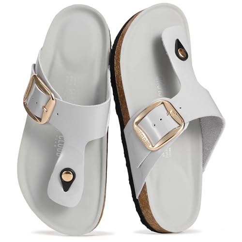 Image of Project Cloud Womens Sandals 100% Genuine Leather Thong Sandals for Women - Memory Foam Insole Women Sandals - Non-Slip Flip Flops for Women - Lightweight Sandals Women Footwear 2026
