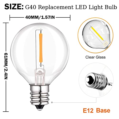 Spacelumen 25 Pack G40 LED Light Bulbs Replacement - Image 4