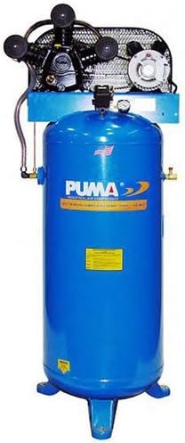 Puma Industries PK-6560V Air Compressor, Professional/Commercial Single Stage Belt Drive Series, 5 hp Running, 135 Maximum psi, 230/1V/Phase, 60 gal, 325 lb.