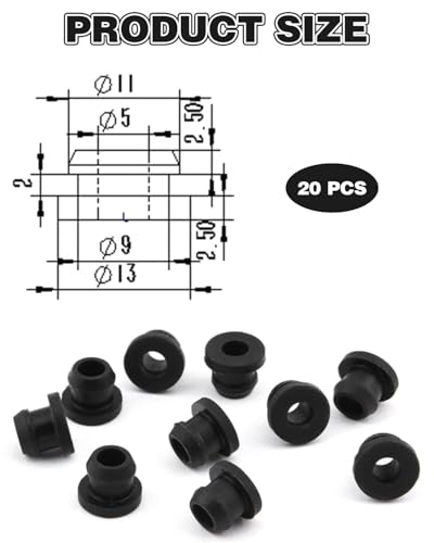 ​KEMUZ 20x Topfträgergummis für Dometic Gasherd – Hochtemperatur-Silikon Gummipuffer (5mm), Kompatibel mit Smev/Thetford, Wohnmobil & Caravan Ersatzteile