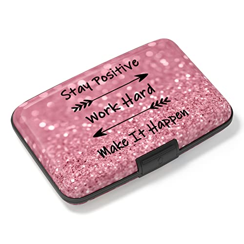 Image of Credit Card Holder, Mini Aluminum Card Wallet RFID Blocking Slim Metal Hard Card Case for Women Men, Work Hard