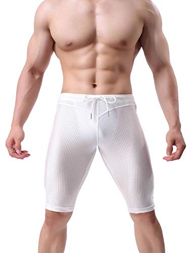 BRAVE PERSON Men's Fashion Breathable Mesh Elastic Training Shorts Swim Trunks Beach Pants 2240 (XL / 33