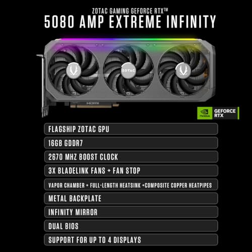 Image of ZOTAC MEK Gaming PC Desktop, NVIDIA GeForce RTX 5080 16GB GDDR7, AMD Ryzen 7 9800X3D Up to 5.2GHz, 32GB DDR5, 2TB NVMe SSD, 850W 80+ Gold PSU, WiFi 6E, Windows 11 Pro