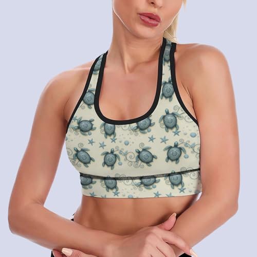 Image of Womens Comfortable Sports Bra Workout Tank Tops Racerback Fitness Gym Bra for Yoga Running