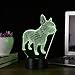 Produktbild YKMY 3D Illusion Lampe Französische Bulldogge Hund LED Nachtlicht, 7 Farben Blinkende Touch Schalter Schlafzimmer Dekoration Beleuchtung für Kinder