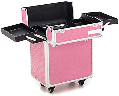 BYCDD Trolley Kosmetikkoffer Schminkkoffer, Multikoffer Etagenkoffer mit 360° Rollen Abnehmbar Make-up Koffer Taschen… – Bild 3