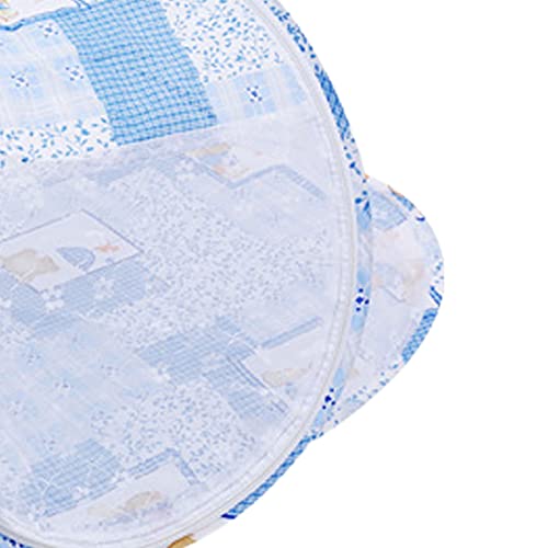 Folding Baby Crib Net, Zipper Closure Breathable Mesh Baby Crib Net Tent for Comfortable Sleeping for Home Use (Blue)