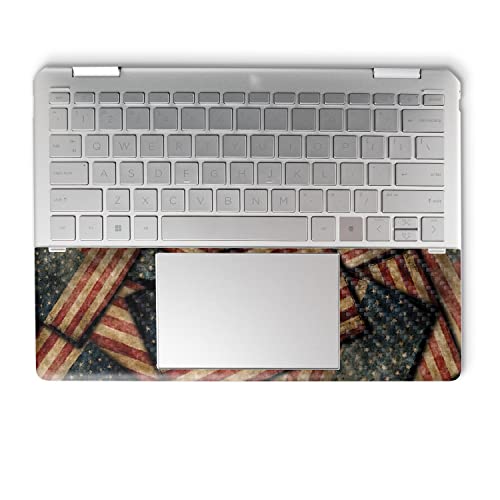 Image of MightySkins Carbon Fiber Skin Compatible with HP Spectre x360 14 inch (2022) Full Wrap Kit - Vintage American | Protective, Durable Textured Carbon Fiber Finish | Easy to Apply | Made in The USA