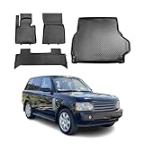 OMAC Custom Floor Mats & Cargo Liners for Land Rover Range Rover 2003-2012 Black 4Pcs