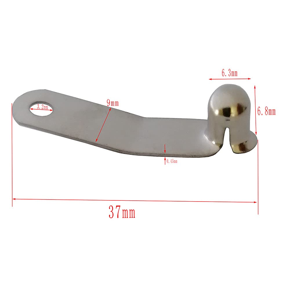 8 Pcs Kayak Paddle Spring Snap Clips, V-Shaped Tent Pole Clips - Stainless Steel