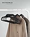 SONGMICS Velvet Hangers 60 Pack, Non-Slip Clothes Hangers with Shoulder Notches, Pants Bar, 360° Swivel Hook, Space-Saving, for Closet, Ink Black UCRF030B01
