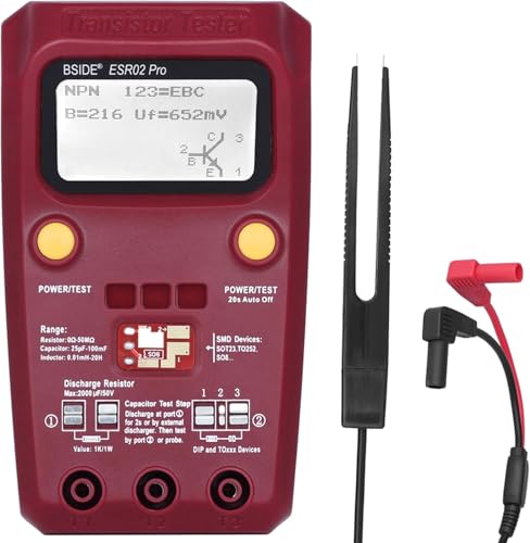 Image of BSIDE ESR02 PRO Digital Transistor SMD Components Tester Diode Triode Capacitance Inductance Multimeter ESR Meter