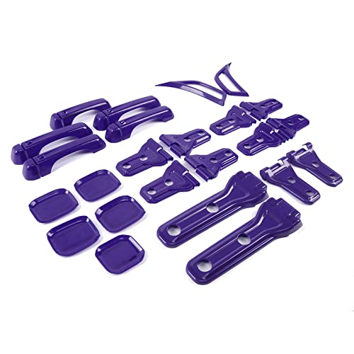 JeCar Exterior Trim Kits Door & Hood Hinge Covers Door Handle Side Vent Tailgate Hinge Trim Covers Exterior Accessories Compatible with Jeep Wrangler JL JLU 2018-2023 2/4 Doors, Purple by JeCar - Used condition - Image 2