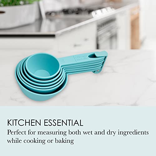 Chicago Metallic Plastic Measuring Cups, Set Of 6, Aqua #TOP3