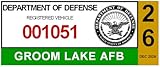 Area 51 Parking Decal (Groom Lake) DD-2220