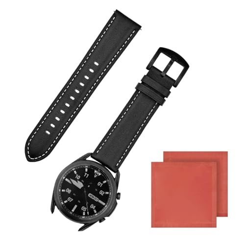 SITAFU Correas Reloj de Cuero Genuino para Hombre y Mujer, Compatible para Xiaomi Redmi Watch 5 Active/Samsung Gear S3 Classic/Frontie/Galaxy Watch 46mm/Watch 3 45mm Correa de Repuesto