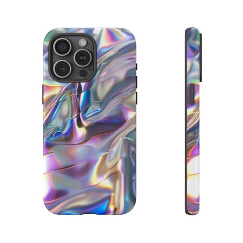 Coque rigide brillante irisée iPhone 15 Pro Max : l'élégance technologique