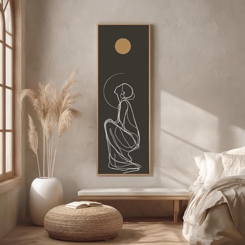 Tableau abstrait noir et blanc grand format 45 x 135 cm - 4