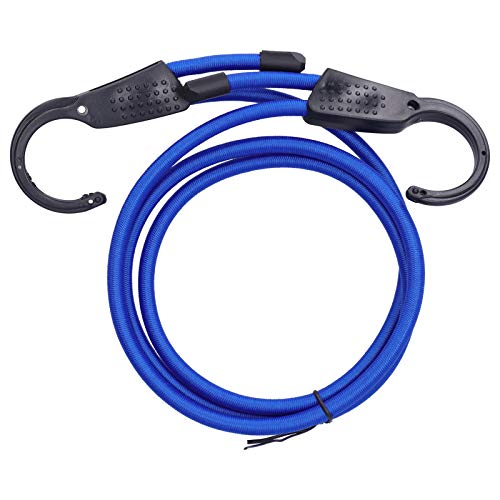 Bungee Cords, Bungee Straps Small Bungie Cord with Hooks for Dolly, Upcart, Car Trunk, Camping, 1.5m