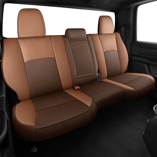 Red Rain for Dodge Ram 1500 2011-2018 Crew Cab/2500 3500 2011-2025 Mega Cab, Limited, Longhorn, Rebel, Laramie, Big Horn, Leather Pickup with Curved Bench (Dodge-Brown-2011/2025) by Red Rain - Image 9