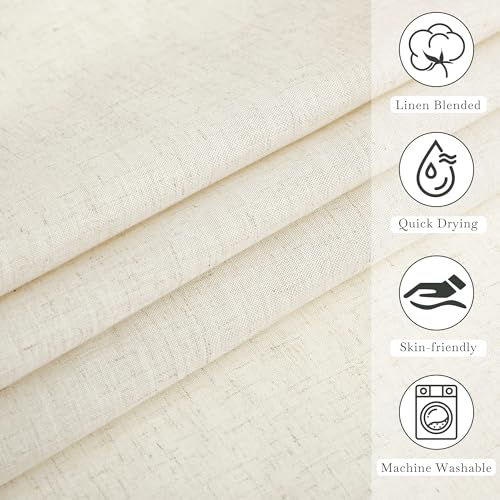 Kgorge KGUSSCK38WP1-7272C34 Natural Linen Shower Curtain thumb #3