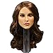 DSXX 1/6 Sculpture Tête de Femme pour Figurines daction Femme de 12 Pouces - Cheveux Bouclés Bruns