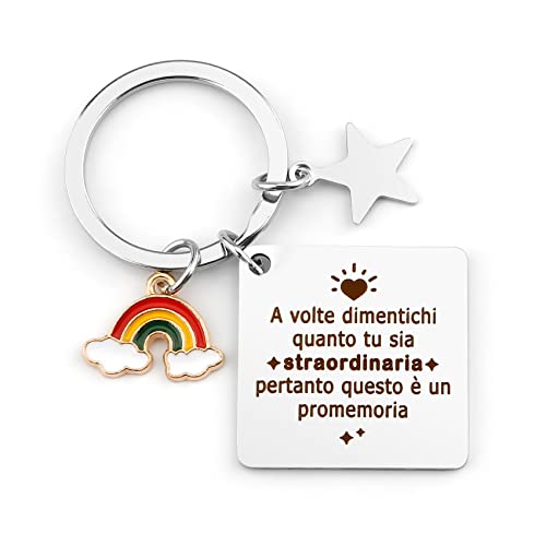 BOMEON Regali Migliore Amica,Regalo Amica Natale,Portachiavi Amicizia, Idee Regalo Amica