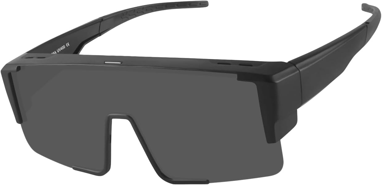 OULAIQI Polarized Fit Over Glasses Sunglasses for Men Women,UV400 Sun Glasses Sports Wrap Around for Driving Cycling Fishing