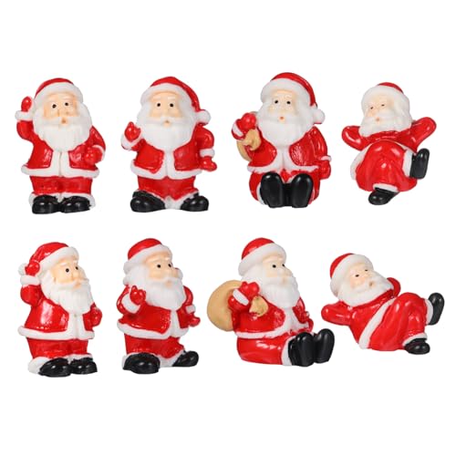 Anneome 24pcs Santa Claus Landscape Ornaments for Christmas Decoration Adorable Desktop Christmas Crafts Festive Miniatures for Boys and Girls Parties and Home Decor