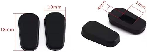 Miniatura 5 de Almohadillas de nariz de silicona de goma transparente para gafas, lentes de sol, marcos de lectura, HNP005 (blanco - 2 pares)