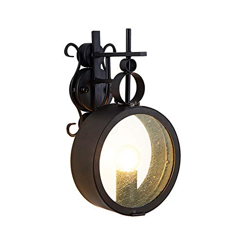 Lampe murale lanterne en verre transparente et appliques murales extérieures pays