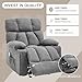 Massage Rocker Recliner Chair with Heat and Vibration Ergonomic Rocking Lounge Chair for Living Room Comfy Overstuffed Recliner with 4 Side Pockets,2 Cup Holders, Grey