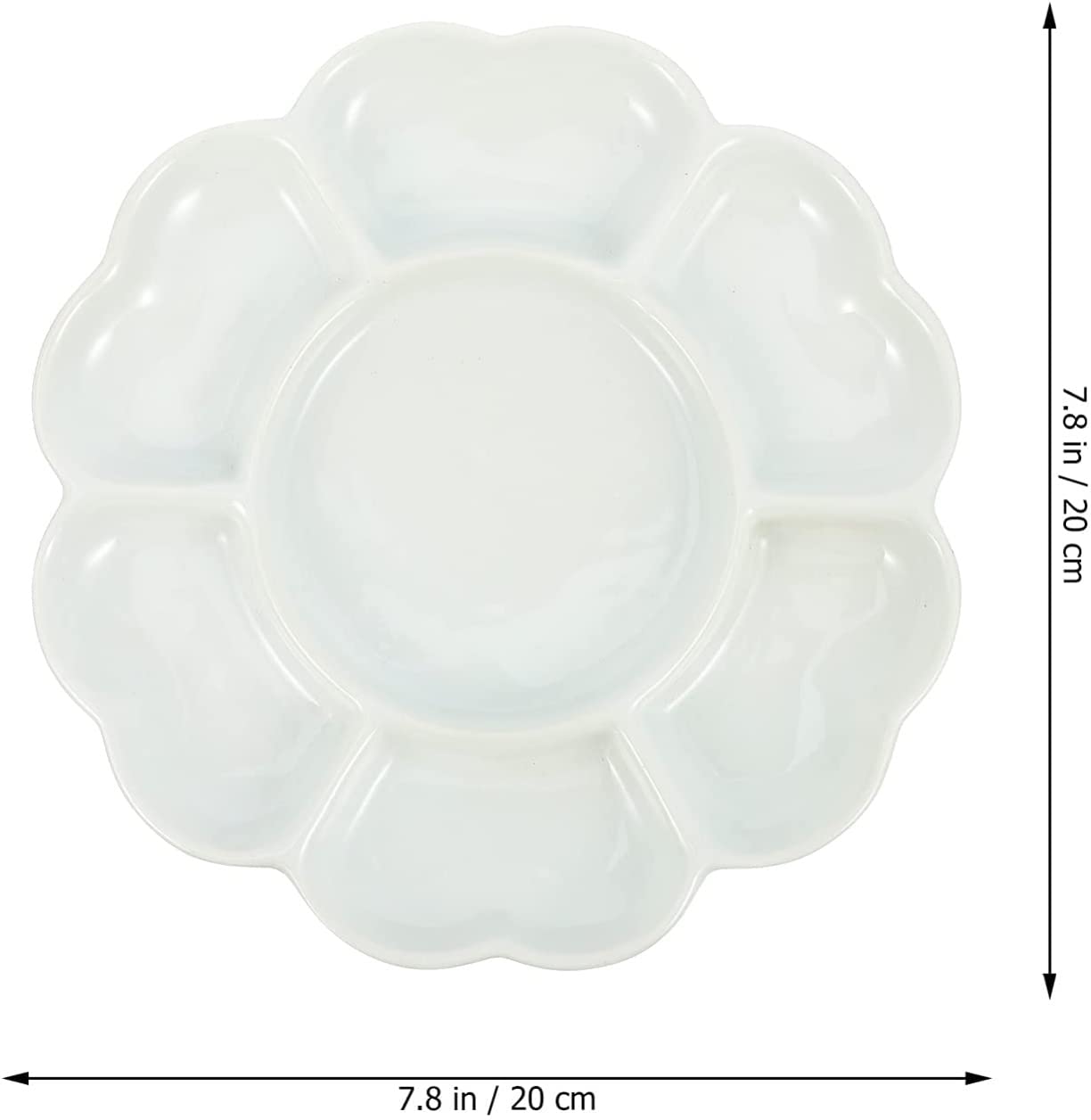 Paleta farb ceramicznych artysta farby tace do mieszania kolorów okrągłe akwarelowe tace pigmentowe łatwe do czyszczenia paleta artystyczna 8 Cal