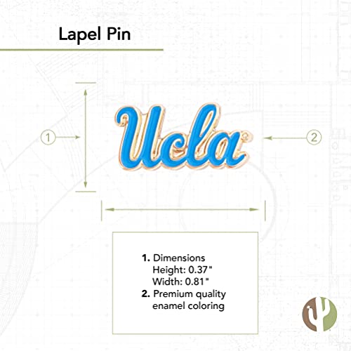 Image of Desert Cactus University of California Los Angeles Lapel Pin UCLA Bruins Made of Metal for Formal Wear, Bag and Hat Jewelry, and Tie Tack (Pin 1)